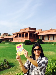 What happens when an author visits the setting of her book, Fatehpur Sikri